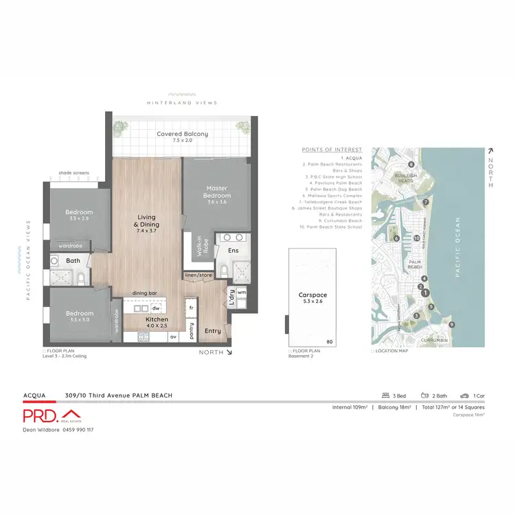 Floorplan of Homely apartment listing, 309/10 Third Avenue, Palm Beach QLD 4221