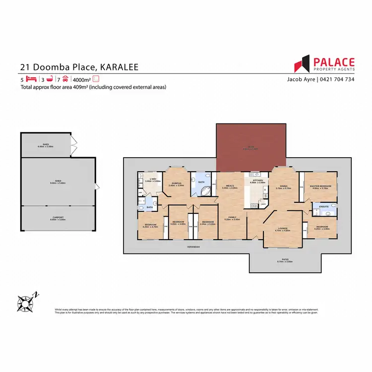 Floorplan of Homely house listing, 21 Doomba Place, Karalee QLD 4306