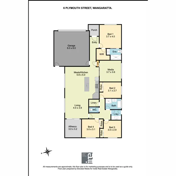 Floorplan of Homely house listing, 6 Plymouth Street, Wangaratta VIC 3677