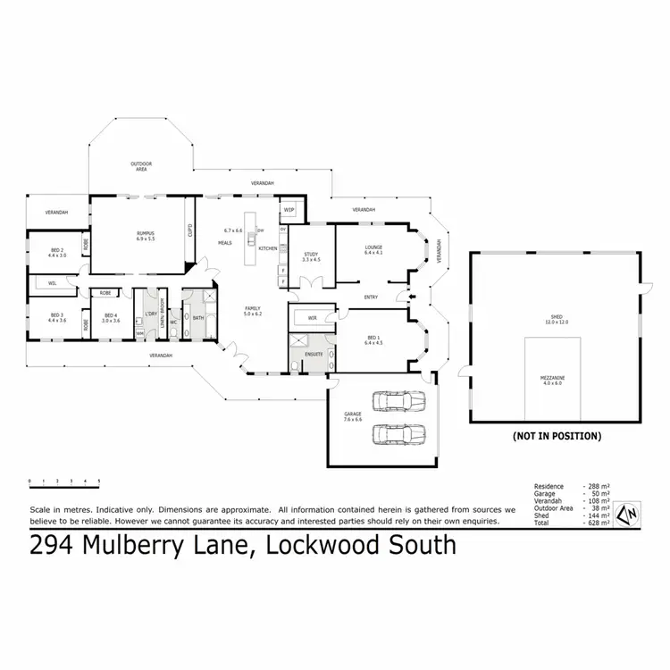 Floorplan of Homely house listing, 294 Mulberry Lane, Lockwood South VIC 3551
