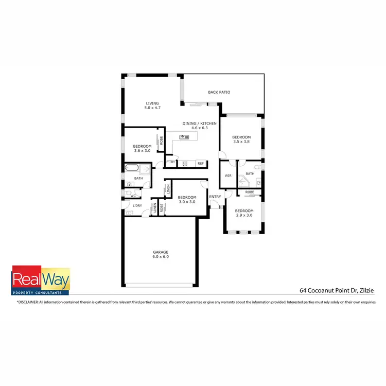 Floorplan of Homely house listing, 64 Cocoanut Point Drive, Zilzie QLD 4710