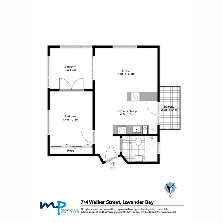 Floorplan of Homely apartment listing, 7/4 Walker Street, Lavender Bay NSW 2060