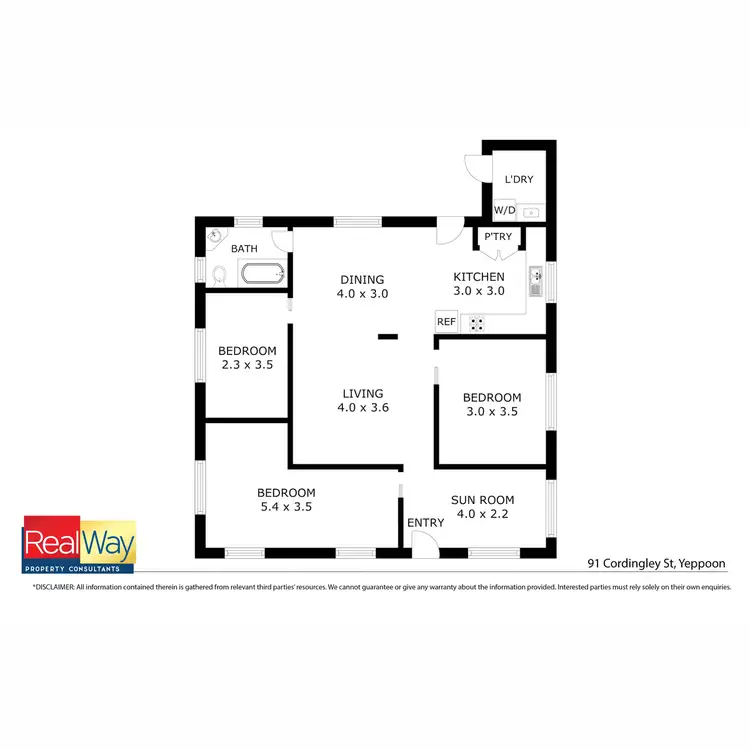 Floorplan of Homely house listing, 91 Cordingley Street, Yeppoon QLD 4703