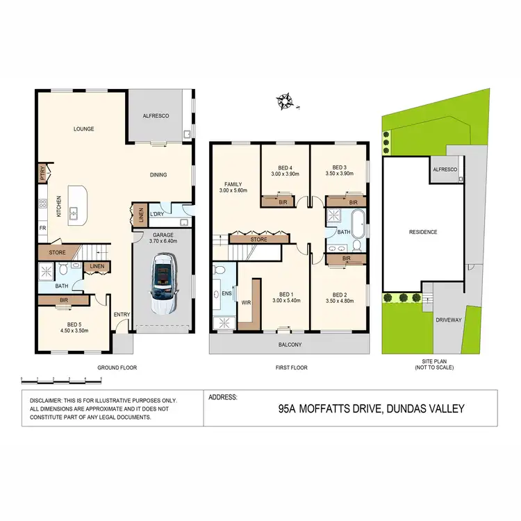 Floorplan of Homely semi-detached listing, 95A Moffatts Drive, Dundas Valley NSW 2117