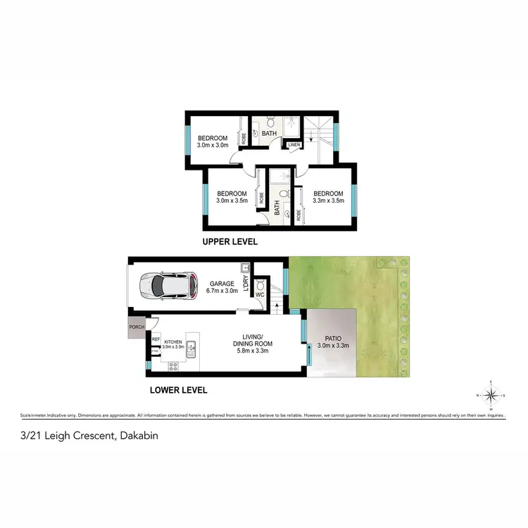 Floorplan of Homely townhouse listing, 3/21 Leigh Crescent, Dakabin QLD 4503