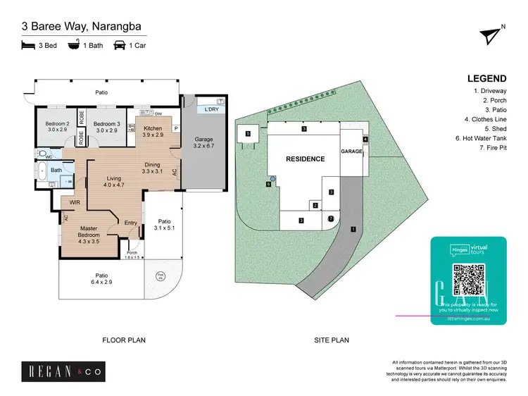 Floorplan of Homely house listing, 3 Baree Way, Narangba QLD 4504