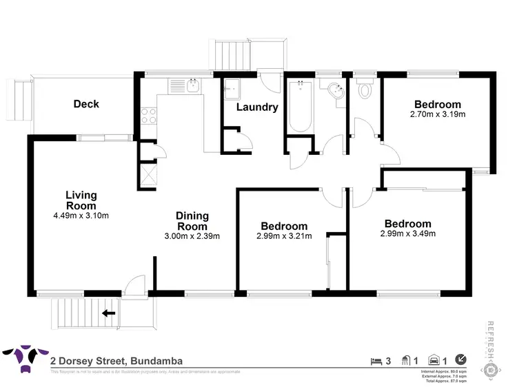 Floorplan of Homely house listing, 2 Dorsey Crescent, Bundamba QLD 4304