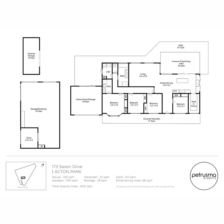 Floorplan of Homely house listing, 173 Saxon Drive, Acton Park TAS 7170