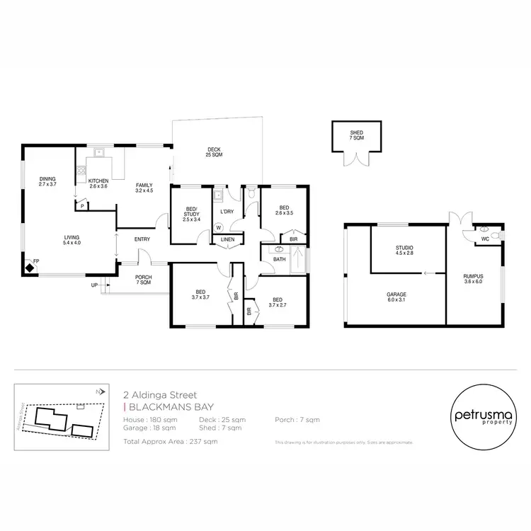 Floorplan of Homely house listing, 2 Aldinga Street, Blackmans Bay TAS 7052