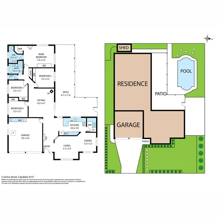 Floorplan of Homely house listing, 5 Serina Street, Capalaba QLD 4157