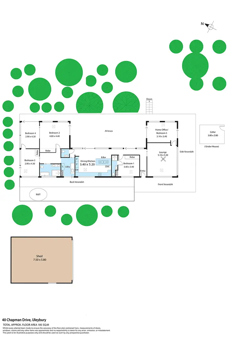 Floorplan of Homely rural property listing, 40 Chapman Drive, Uleybury SA 5114