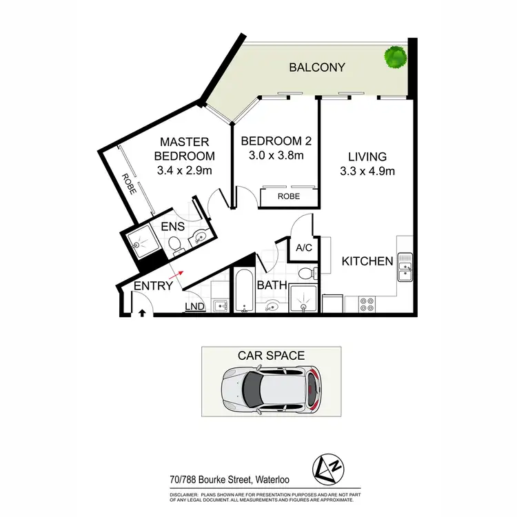 Floorplan of Homely apartment listing, 70/788 Bourke Street, Waterloo NSW 2017