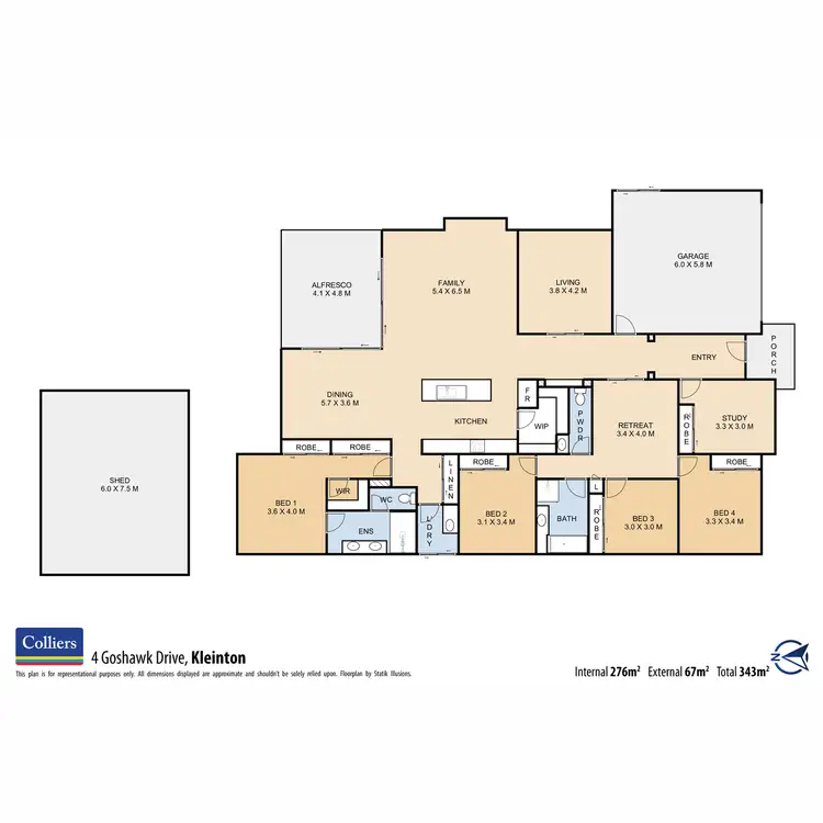Floorplan of Homely house listing, 4 Goshawk Drive, Kleinton QLD 4352