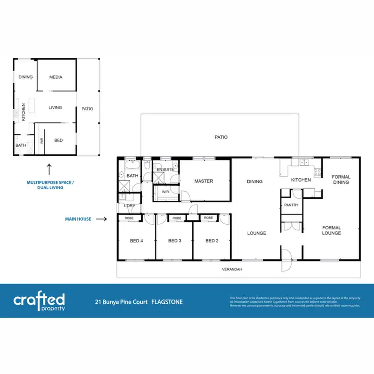 Floorplan of Homely house listing, 21 Bunya Pine Court, Flagstone QLD 4280