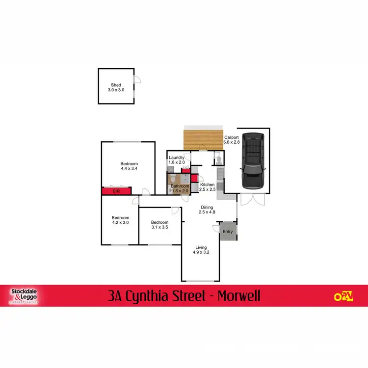 Floorplan of Homely house listing, 3A Cynthia Street, Morwell VIC 3840