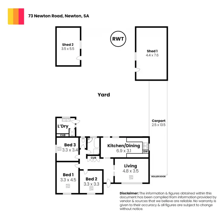 Floorplan of Homely house listing, 73 Newton Road, Newton SA 5074