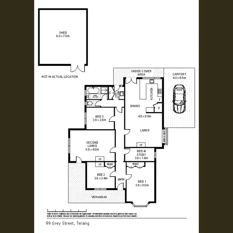 Floorplan of Homely house listing, 99 Grey Street, Terang VIC 3264