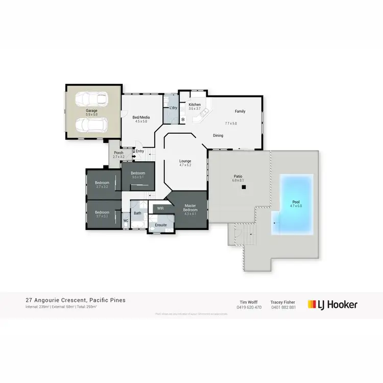 Floorplan of Homely house listing, 27 Angourie Crescent, Pacific Pines QLD 4211
