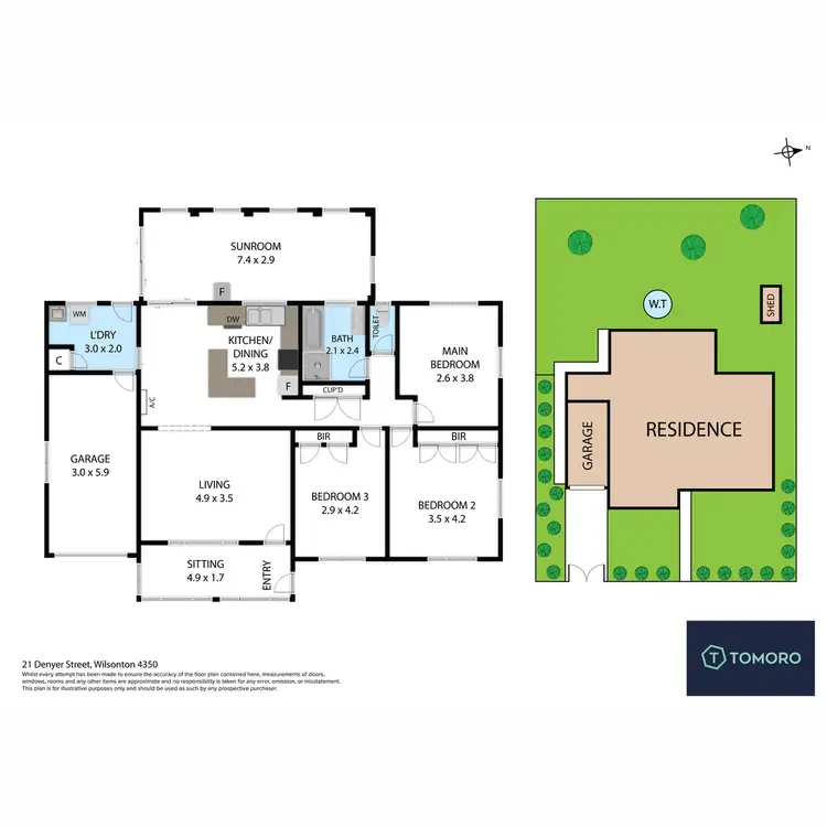 Floorplan of Homely house listing, 21 Denyer Street, Wilsonton QLD 4350