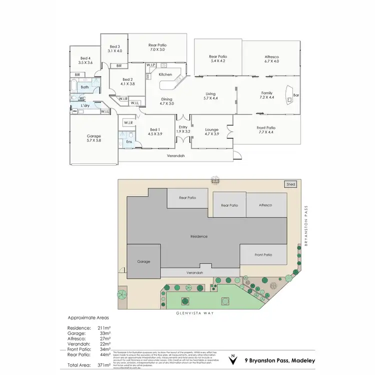 Floorplan of Homely house listing, 9 Bryanston Pass, Madeley WA 6065