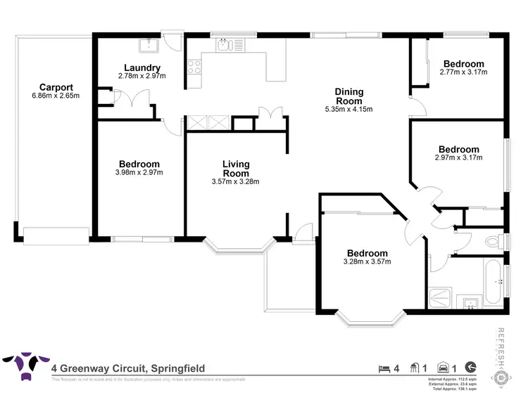 Floorplan of Homely house listing, 4 Greenway Circuit, Springfield QLD 4300