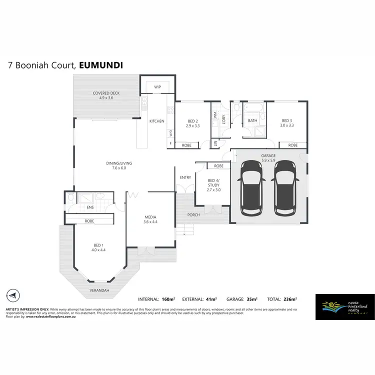 Floorplan of Homely house listing, 7 Booniah Court, Eumundi QLD 4562