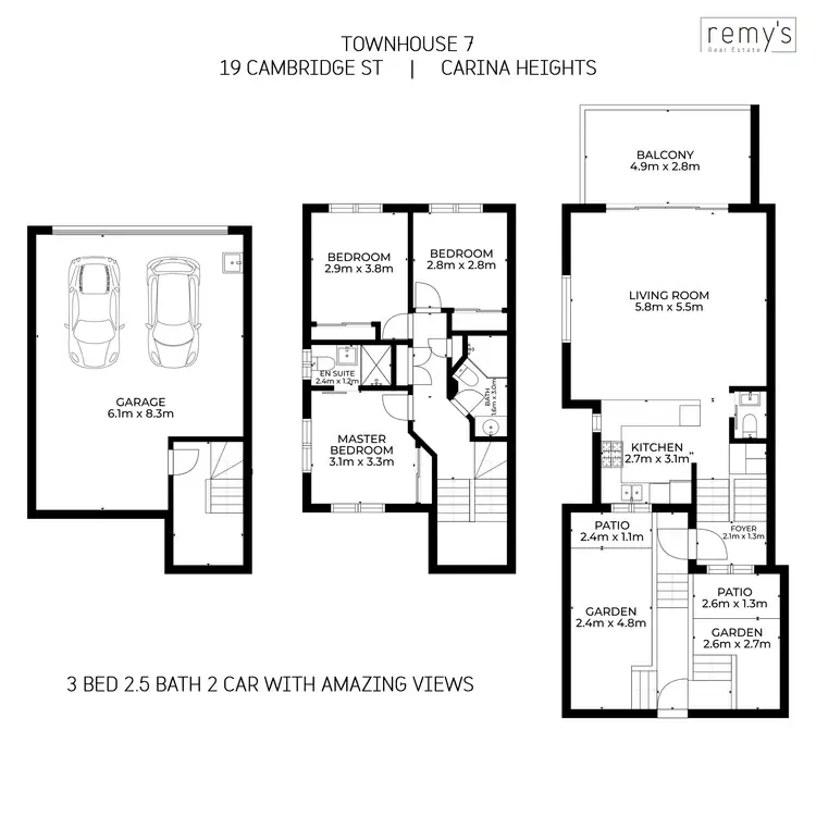 Floorplan of Homely townhouse listing, 7/19 Cambridge Street, Carina Heights QLD 4152