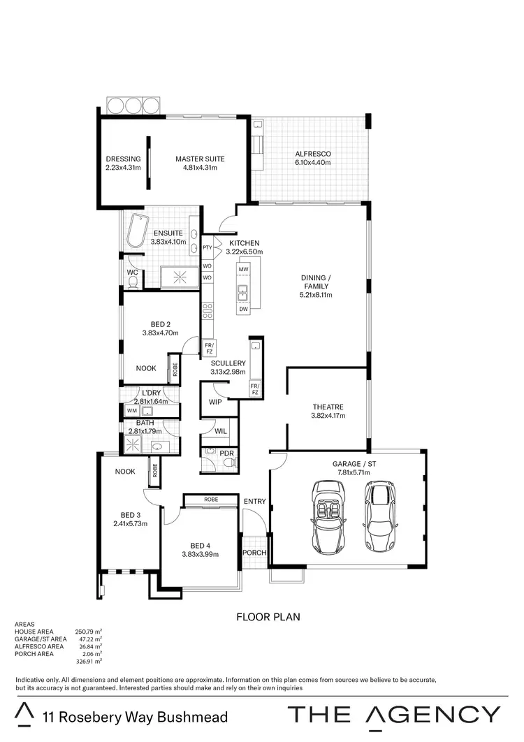 Floorplan of Homely house listing, 11 Rosebery Way, Bushmead WA 6055