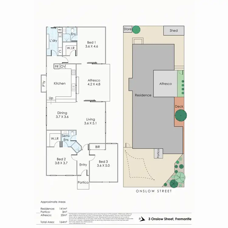 Floorplan of Homely house listing, 3 Onslow Street, Fremantle WA 6160