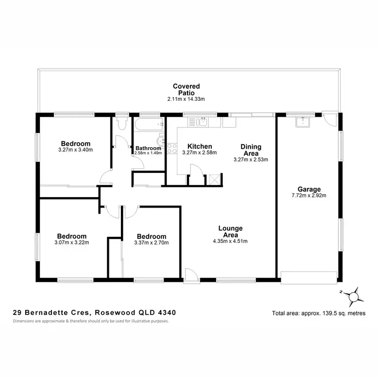 Floorplan of Homely house listing, 29 Bernadette Crescent, Rosewood QLD 4340