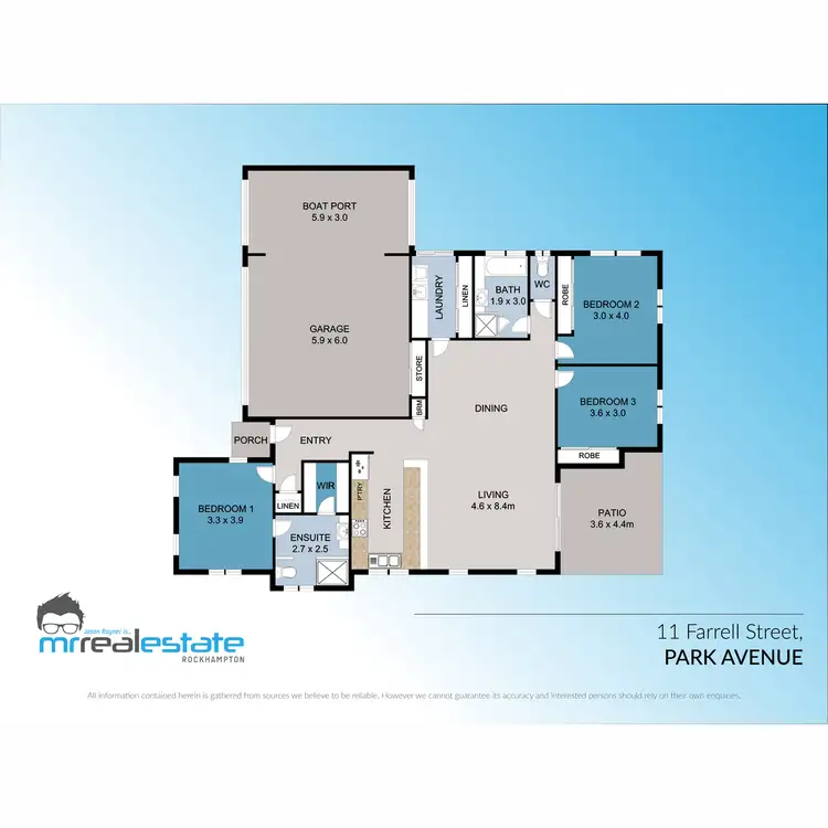 Floorplan of Homely house listing, 11 Farrell Street, Park Avenue QLD 4701
