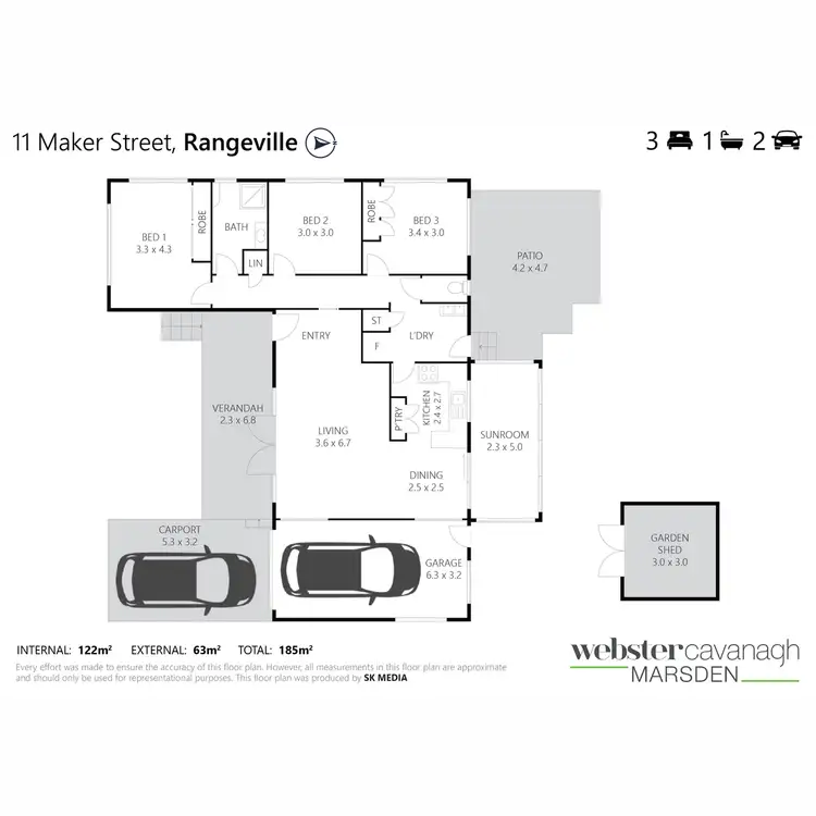 Floorplan of Homely house listing, 11 Maker Street, Rangeville QLD 4350