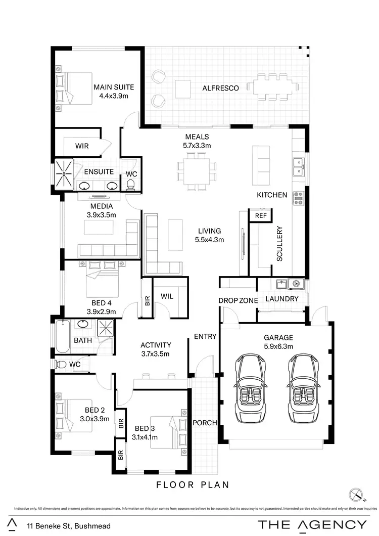 Floorplan of Homely house listing, 11 Beneke Street, Bushmead WA 6055