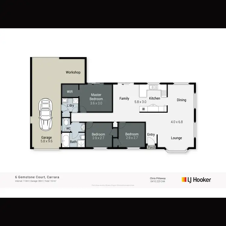 Floorplan of Homely house listing, 6 Gemstone Court, Carrara QLD 4211