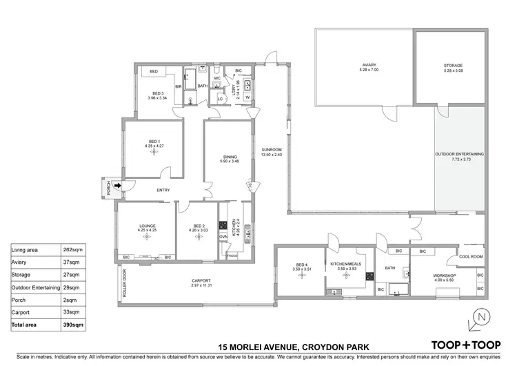 Floorplan of Homely house listing, 15 Morlei Avenue, Croydon Park SA 5008