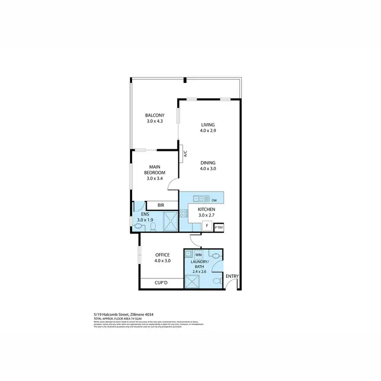 Floorplan of Homely unit listing, 5/19 Halcomb Street, Zillmere QLD 4034