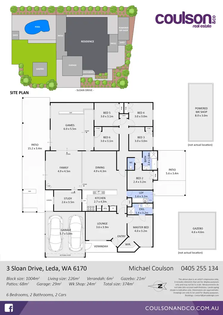 Floorplan of Homely house listing, 3 Sloan Drive, Leda WA 6170