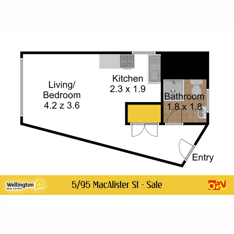 Floorplan of Homely unit listing, 5/95 Macalister Street, Sale VIC 3850