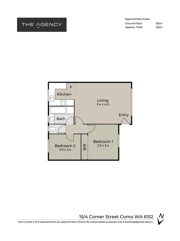 Floorplan of Homely apartment listing, 15/4 Comer Street, Como WA 6152