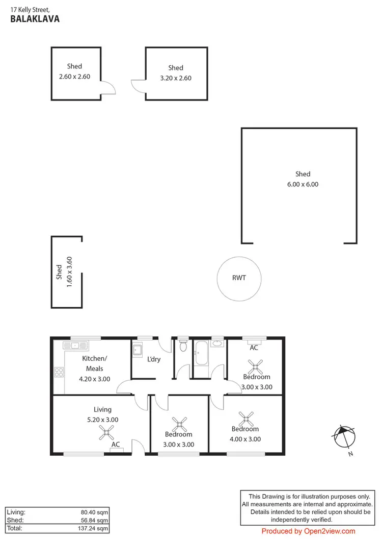 Floorplan of Homely house listing, 17 Kelly Street, Balaklava SA 5461
