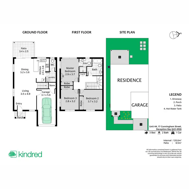 Floorplan of Homely townhouse listing, 44/17 Cunningham Street, Deception Bay QLD 4508
