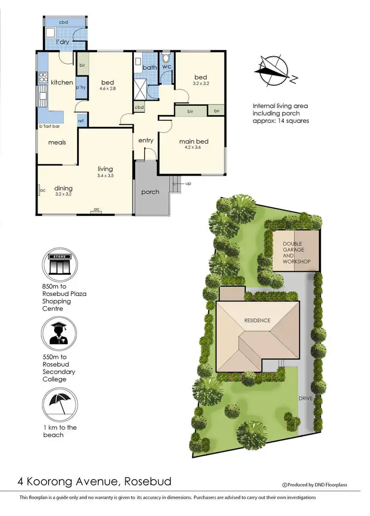 Floorplan of Homely house listing, 4 Koorong Avenue, Rosebud VIC 3939