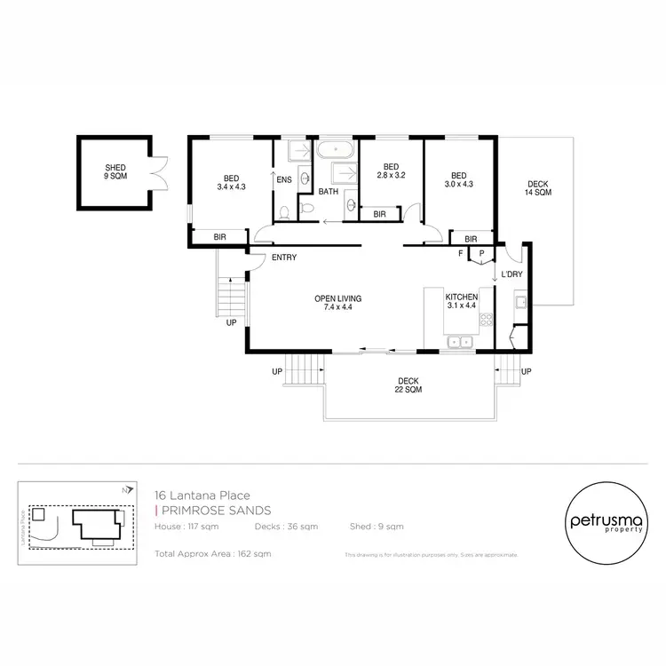 Floorplan of Homely house listing, 16 Lantana Place, Primrose Sands TAS 7173