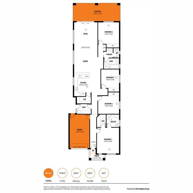 Floorplan of Homely house listing, 164A Brougham Drive, Valley View SA 5093