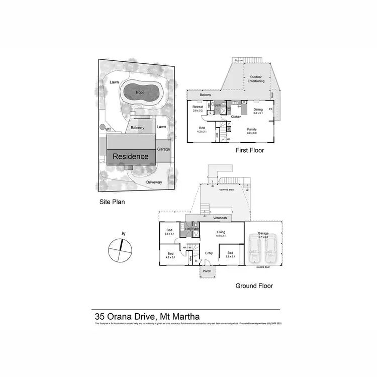 Floorplan of Homely house listing, 35 Orana Drive, Mount Martha VIC 3934