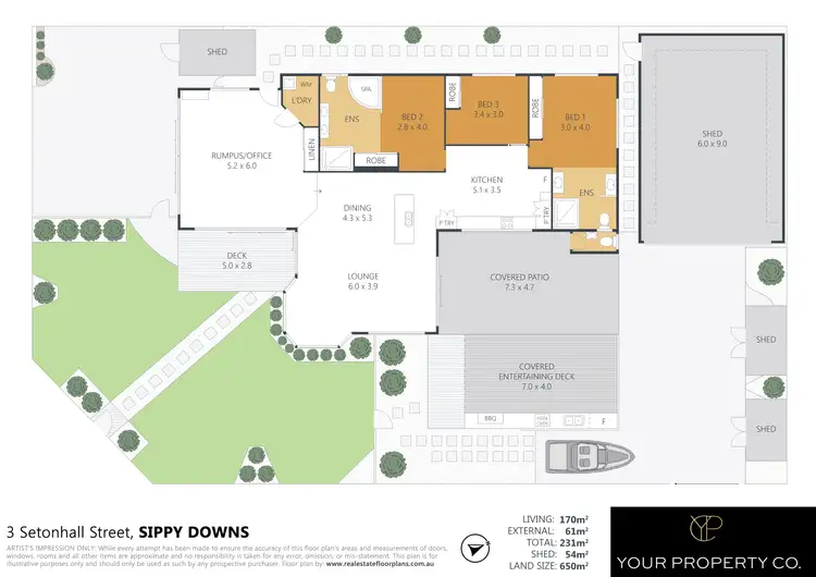 Floorplan of Homely house listing, 3 Setonhall Court, Sippy Downs QLD 4556
