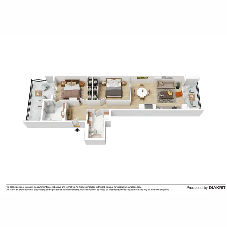 Floorplan of Homely apartment listing, 308/12 Yarra Street, South Yarra VIC 3141