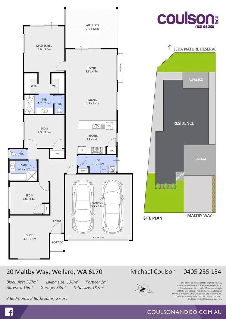 Floorplan of Homely house listing, 20 Maltby Way, Wellard WA 6170