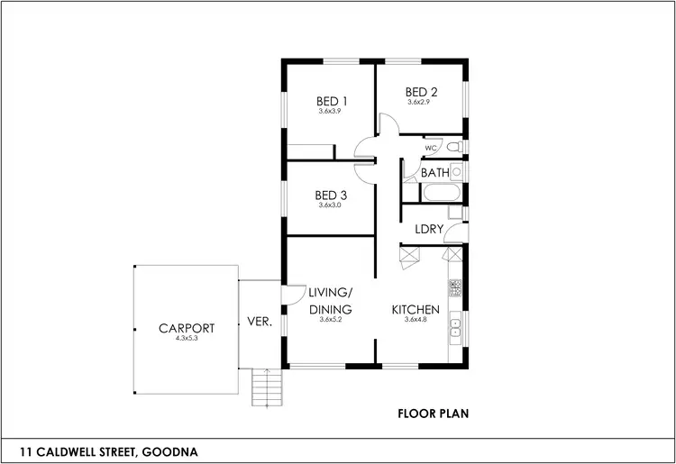 Floorplan of Homely house listing, 11 Caldwell Street, Goodna QLD 4300