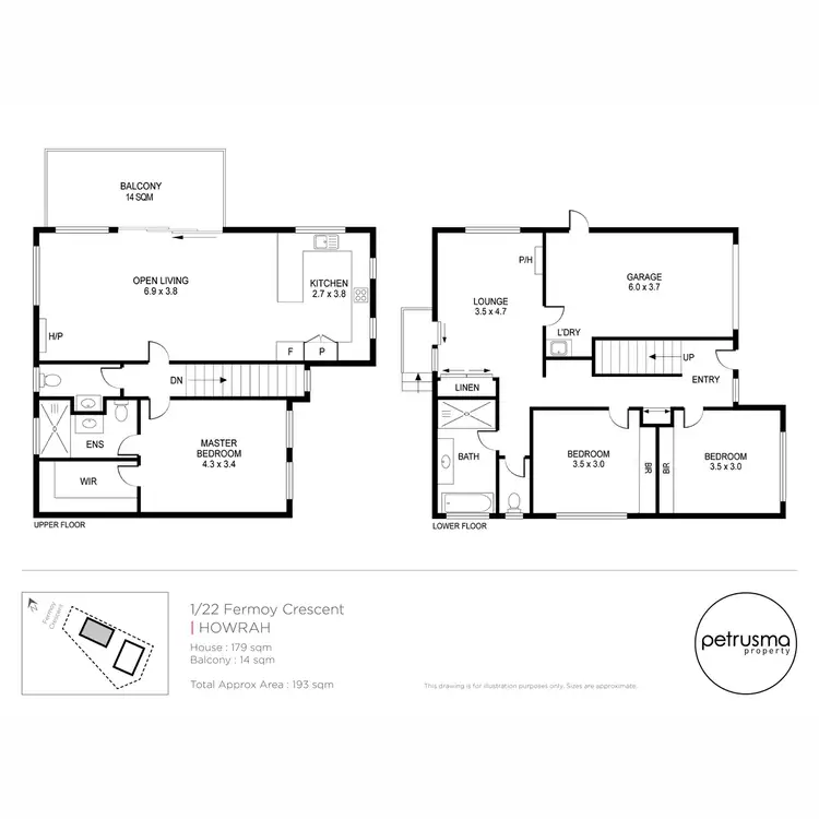 Floorplan of Homely unit listing, 1/22 Fermoy Crescent, Howrah TAS 7018